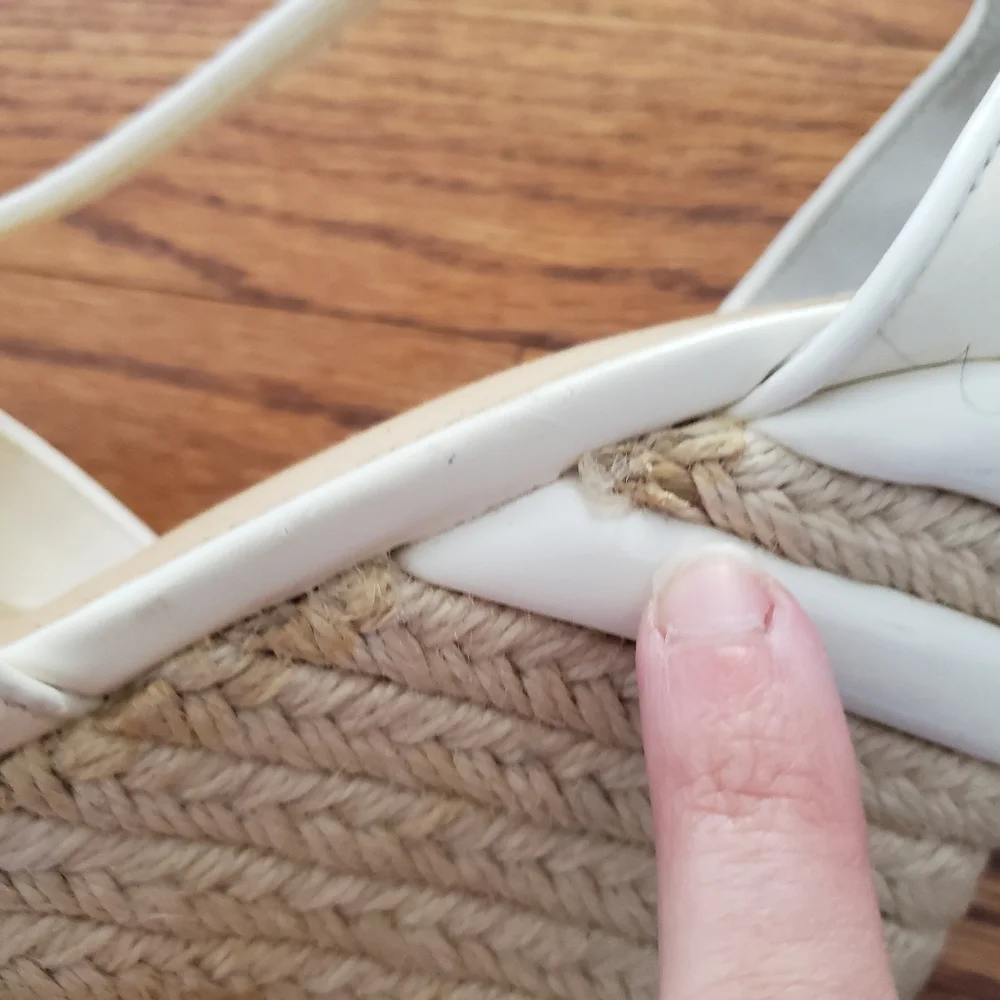Gianni Bini Cream Wedge Espadrille Heels